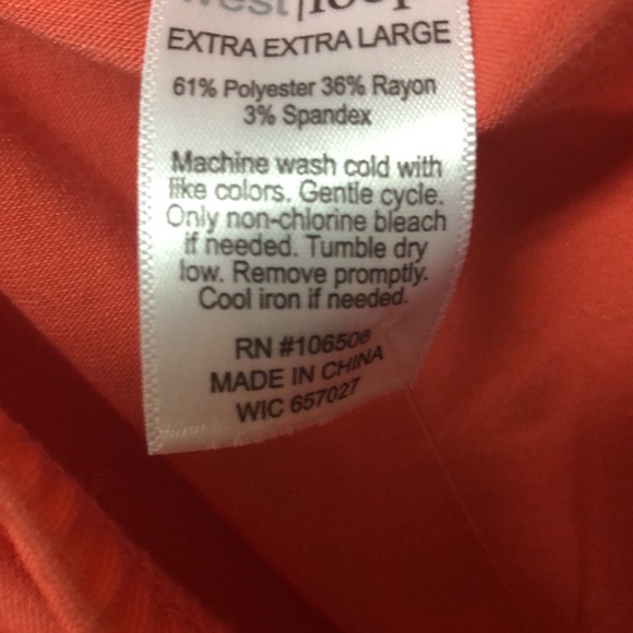 Brand new off the shoulder dress size XXL, or M peach color West Loop brand - Picture 2 of 5